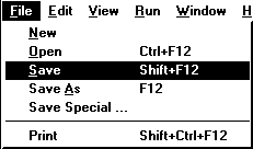 [Selecting <STRONG>Save</STRONG> from the <STRONG>File</STRONG> menu]