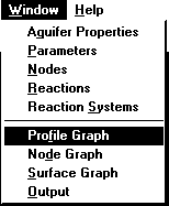 [Selecting <STRONG>Profile Graph</STRONG> from the <STRONG>Window</STRONG> menu]